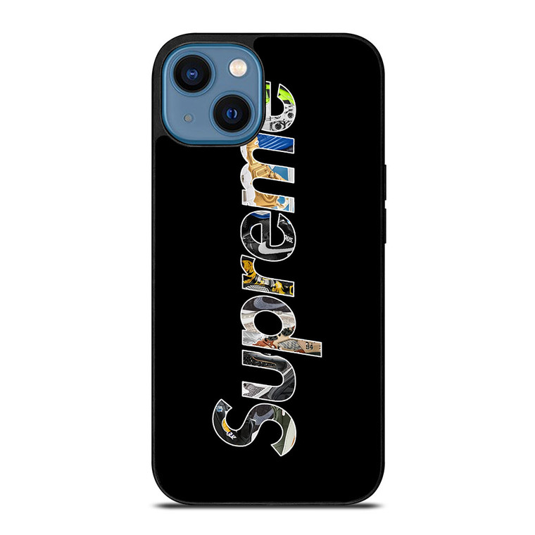 SUPREME NIKE SNEAKERS BLACK iPhone 14 Case Cover