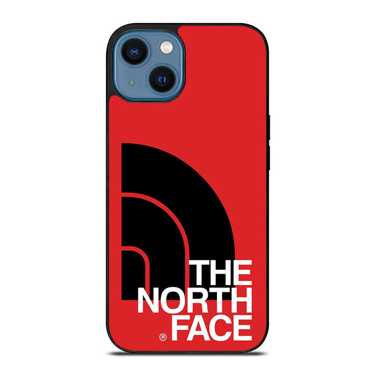 THE NORTH FACE LOGO BLACK RED iPhone 14 Case Cover