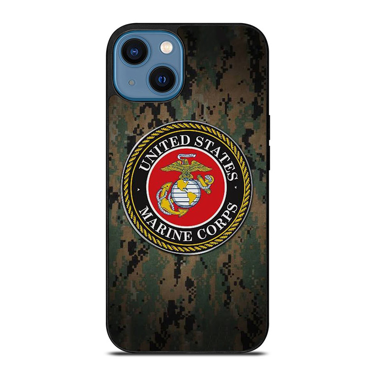 USMC MARINE CAMO iPhone 14 Case Cover