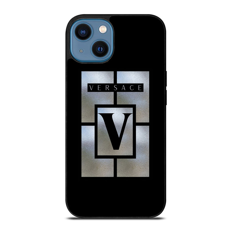 VERSACE LOGO SILVER iPhone 14 Case Cover