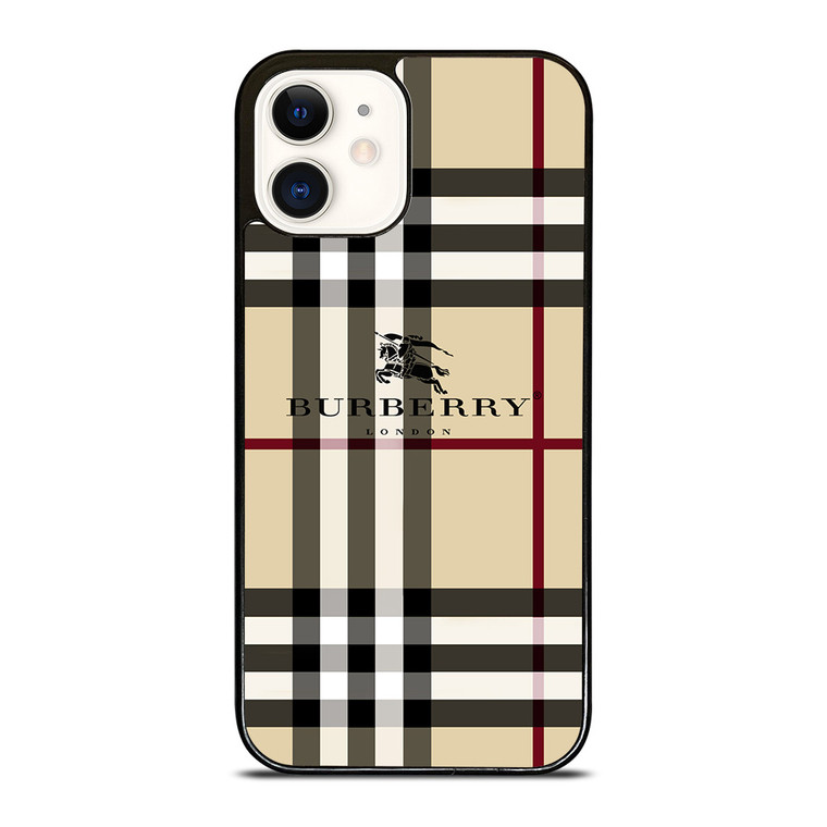BURBERRY LOGO PATTERN iPhone 12 Case Cover