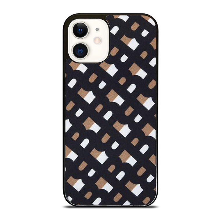 BURBERRY LONDON LOGO FABRIC PATTERN iPhone 12 Case Cover