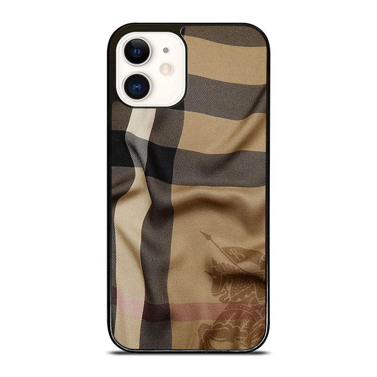 BURBERRY LONDON PATTERN SCARF FABRIC iPhone 12 Case Cover