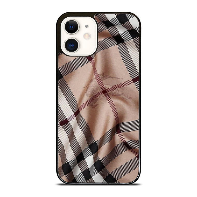 BURBERRY PATTERN FABRIC SCARF iPhone 12 Case Cover