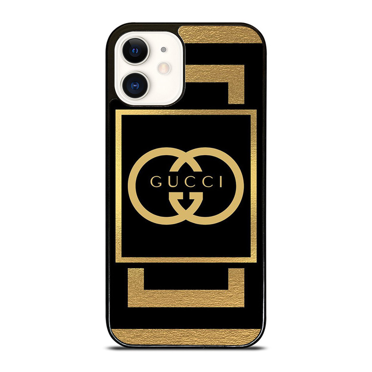 GUCCI LOGO GOLD iPhone 12 Case Cover