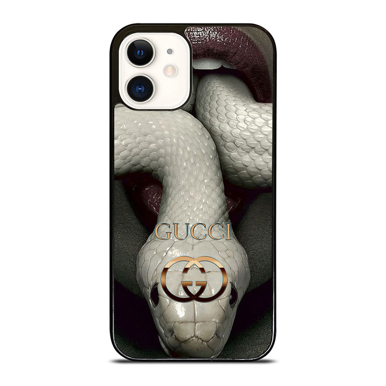 GUCCI LOGO WHITE SNAKE iPhone 12 Case Cover