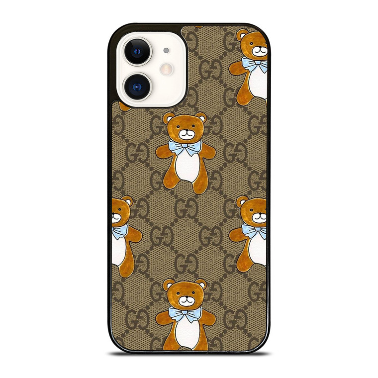 GUCCI TEDDY BEAR PATTERN iPhone 12 Case Cover
