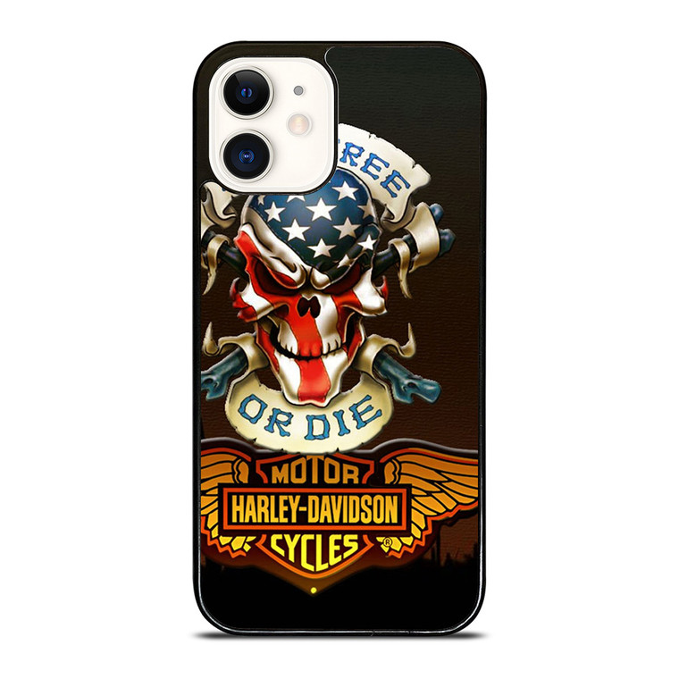 HARLEY DAVIDSON LIVE FREE OR DIE CF iPhone 12 Case Cover