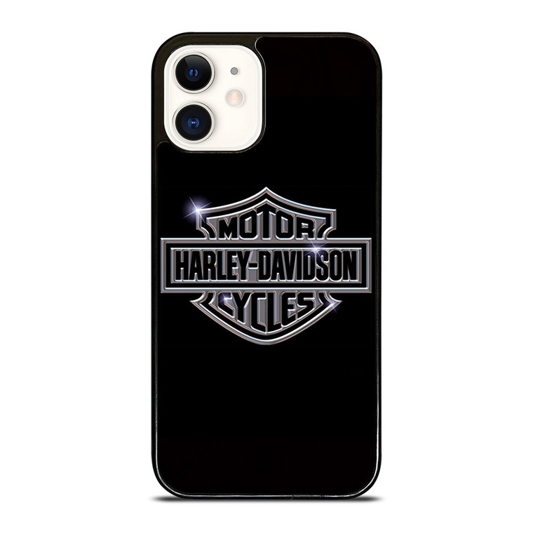 HARLEY DAVIDSON LOGO BLACK iPhone 12 Case Cover