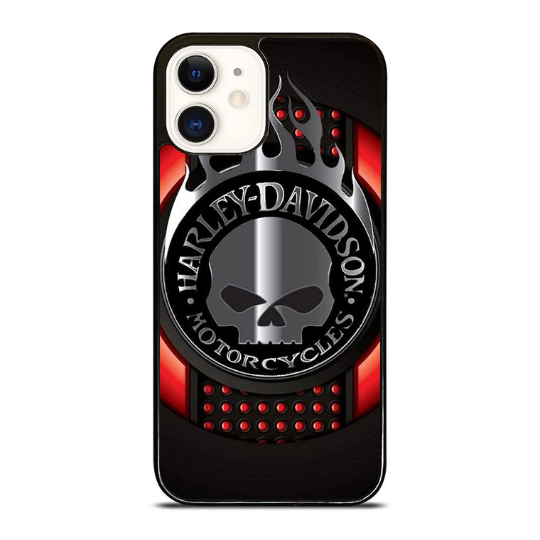 HARLEY DAVIDSON MOTORCYCLES COMPANY SKULL LOGO iPhone 12 Case Cover