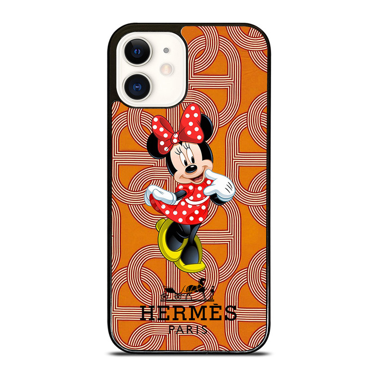 HERMES PARIS PATTERN MINNIE MOUSE DISNEY iPhone 12 Case Cover