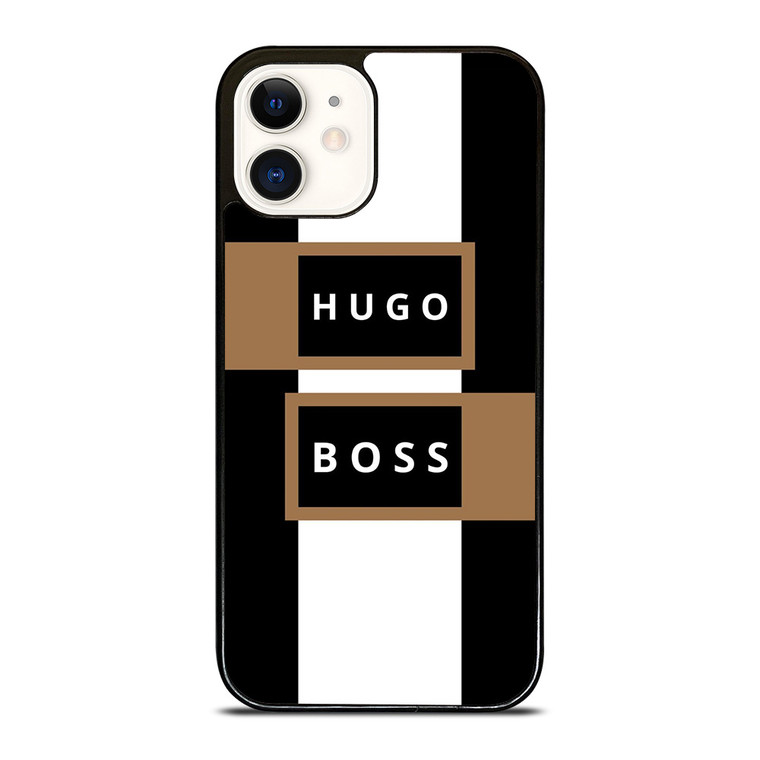 HUGO BOSS LOGO GOLD iPhone 12 Case Cover