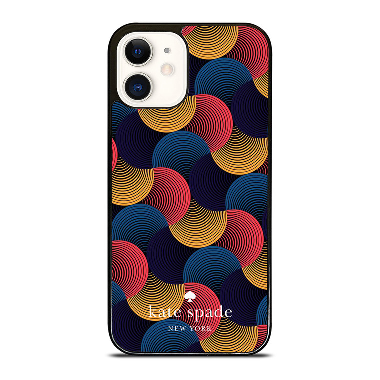 KATE SPADE NEW YORK CIRCULAR COLORFUL PATTERN iPhone 12 Case Cover