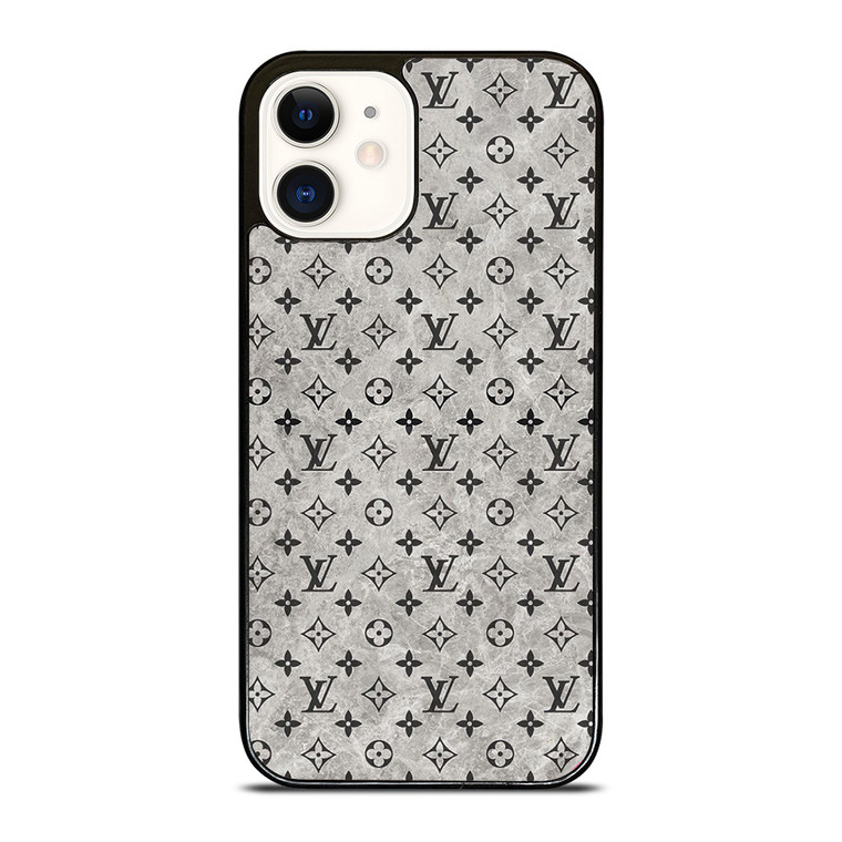 LOUIS VUITTON PATTERN GRAY iPhone 12 Case Cover