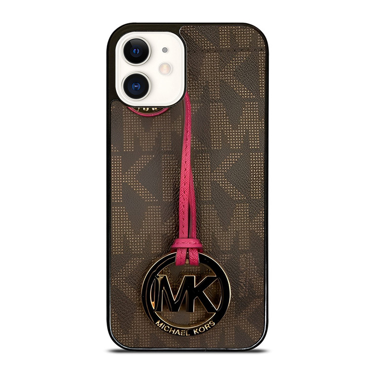 MICHAEL KORS MK PINK BROWN iPhone 12 Case Cover