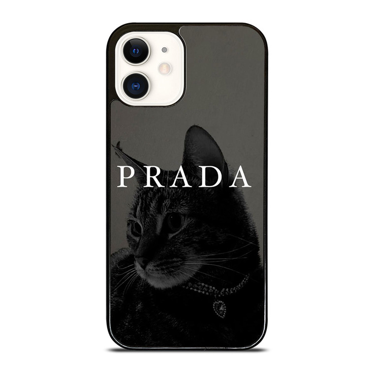 PRADA LOGO CAT iPhone 12 Case Cover