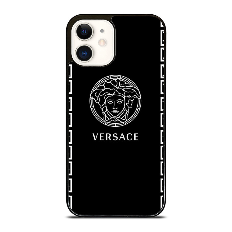 VERSACE LOGO BLACK iPhone 12 Case Cover