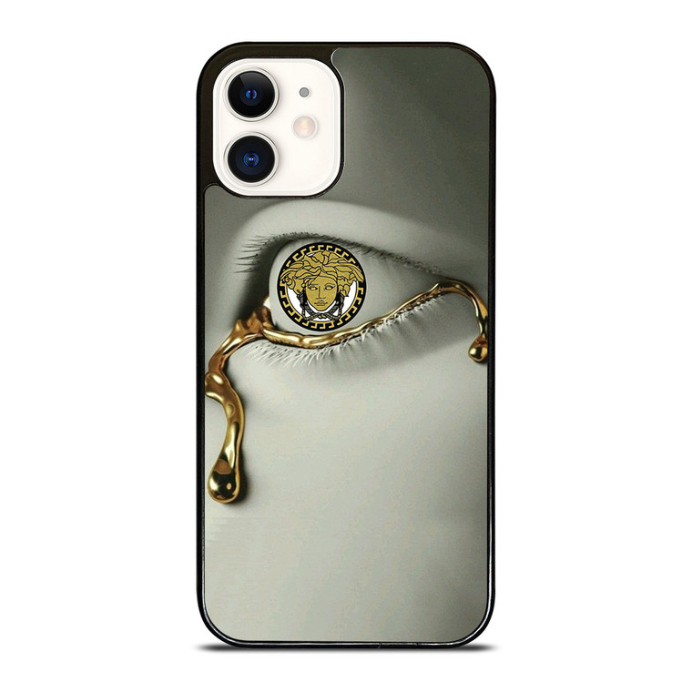 VERSACE LOGO GOLDEN TEAR iPhone 12 Case Cover VERSACE LOGO GOLDEN TEAR iPhone 12 Case Cover