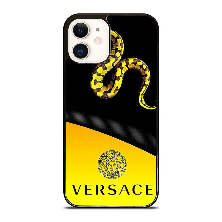 VERSACE LOGO SNAKE ICON YELLOW iPhone 12 Case Cover