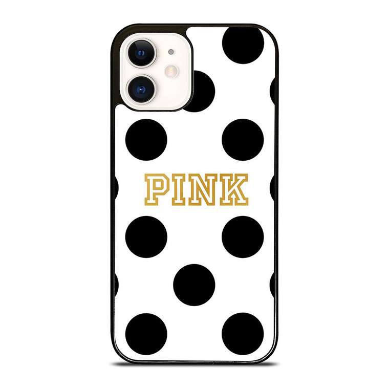VICTORIA S SECRET PINK POLKADOTS iPhone 12 Case Cover VICTORIA S SECRET PINK POLKADOTS iPhone 12 Case Cover