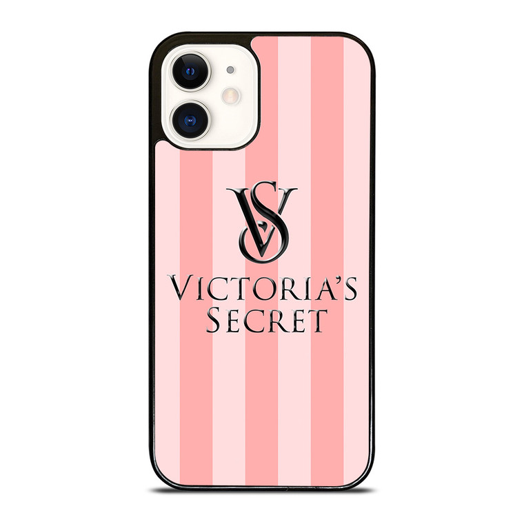 VICTORIA'S SECRET PINK STRIPES iPhone 12 Case Cover