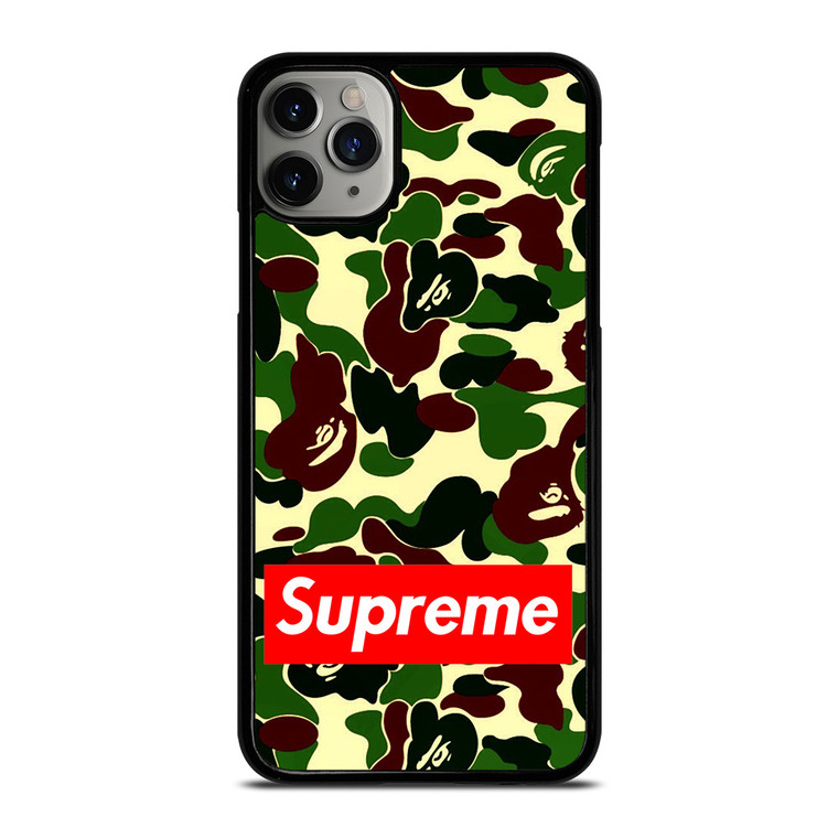 CAMO BAPE SUPREME iPhone 11 Pro Max Case Cover