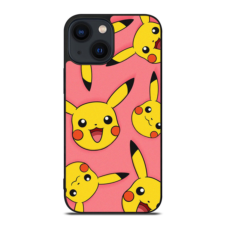POKEMON SMILING PIKACHU PINK  iPhone 14 Plus Case Cover