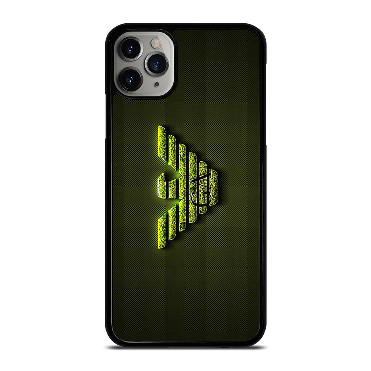 GIORGIO ARMANI GREEN EMBLEM iPhone 11 Pro Max Case Cover