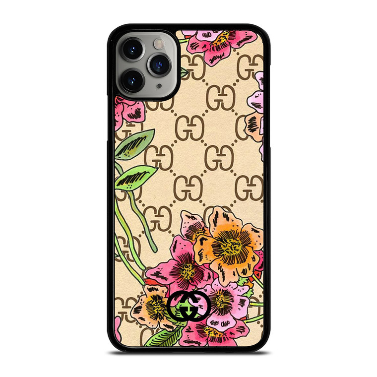 GUCCI LOGO PATTERN FLOWER ICON iPhone 11 Pro Max Case Cover