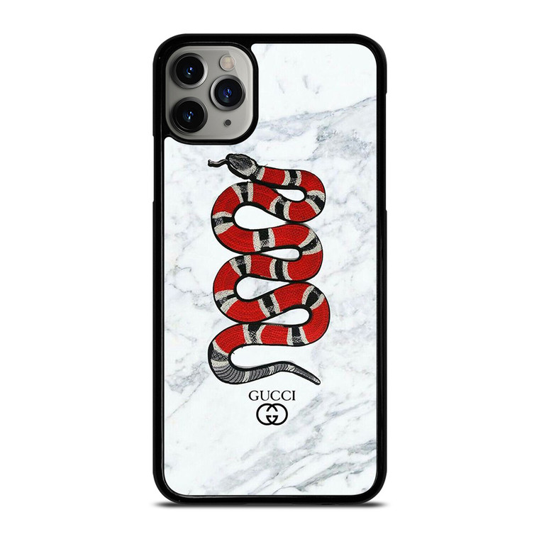 GUCCI LOGO SNAKE ON MARBLE ICON iPhone 11 Pro Max Case Cover