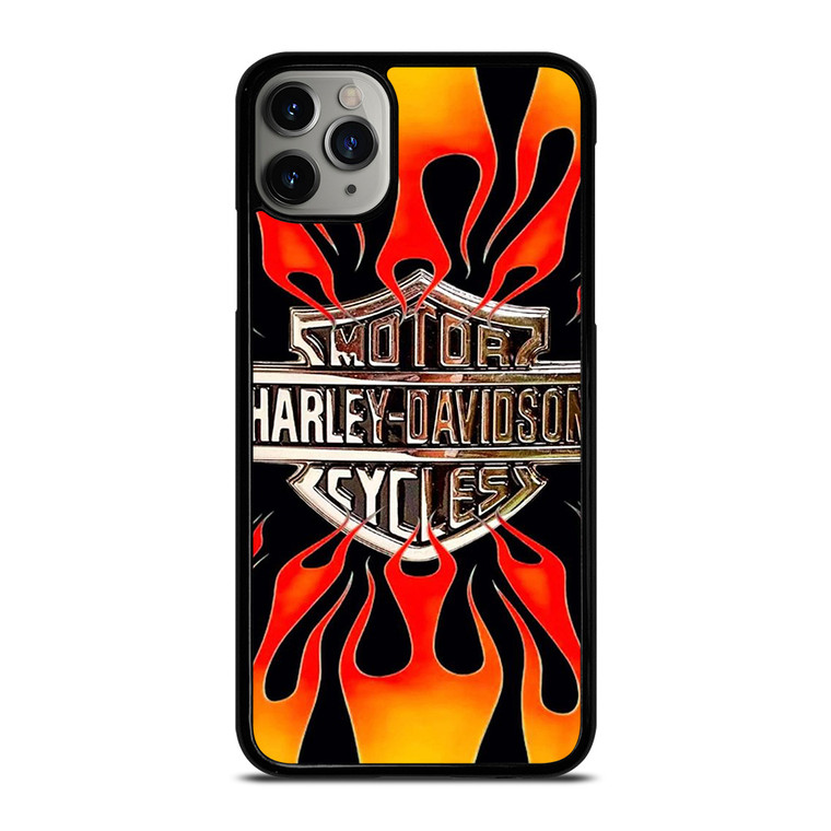 HARLEY DAVIDSON MOTORCYCLE LOGO FLAME iPhone 11 Pro Max Case Cover