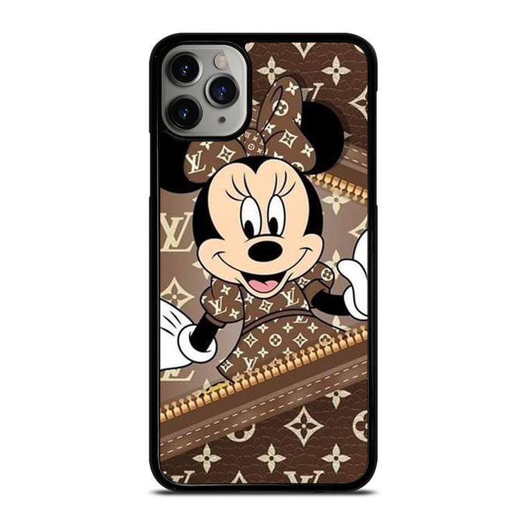 LOUIS VUITTON LV ZIPPER BROWN X MINNIE MOUSE DISNEY iPhone 11 Pro Max Case Cover