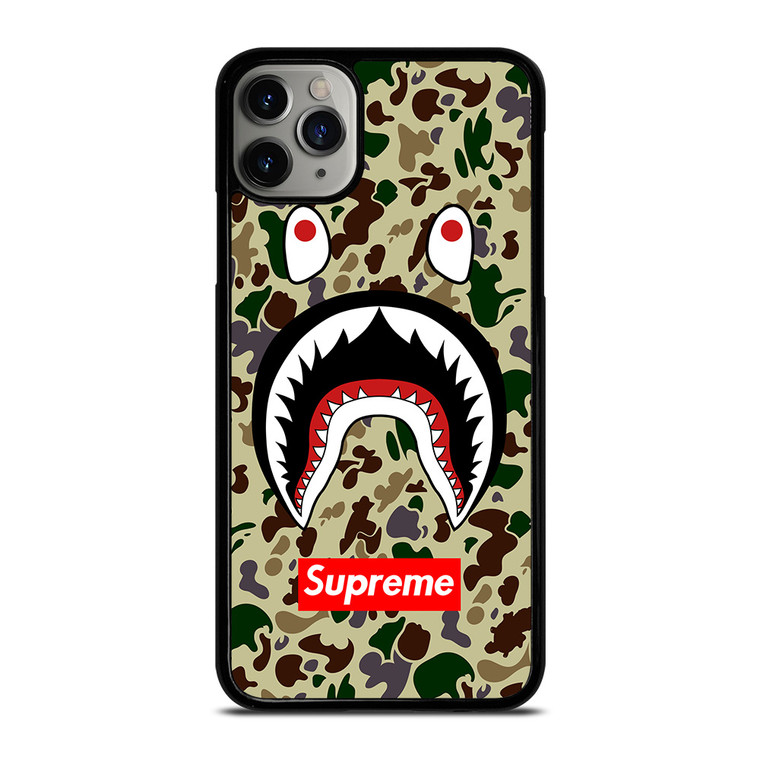 SHARK CAMO BATHING APE SUPREME iPhone 11 Pro Max Case Cover