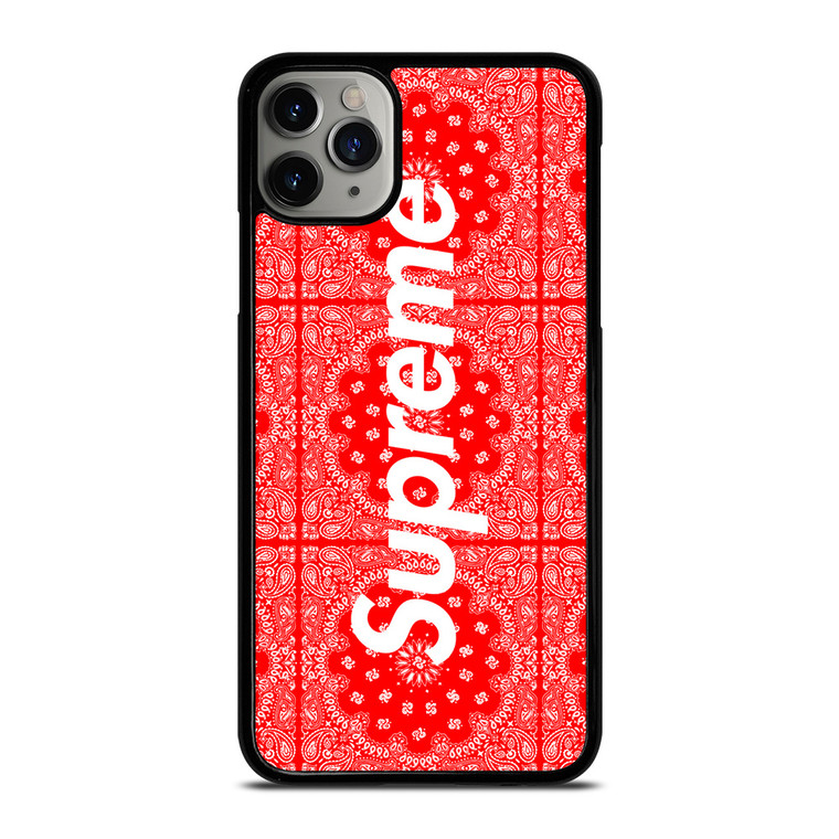 SUPREME RED BANDANA iPhone 11 Pro Max Case Cover