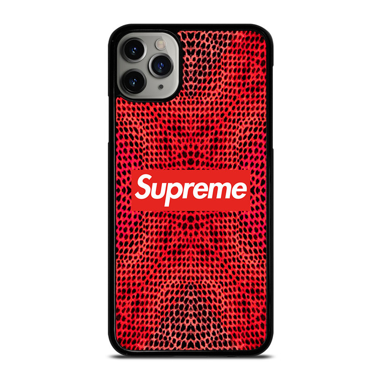 SUPREME RED SNAKE SKIN iPhone 11 Pro Max Case Cover