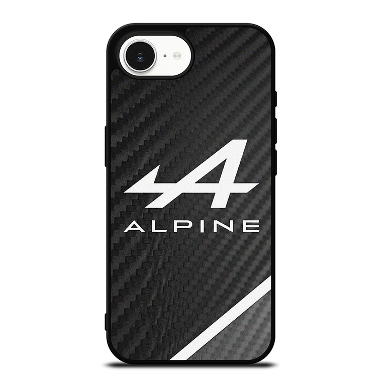 ALPINE AUTOMOBILES LOGO CARBON iPhone 16e Case Cover