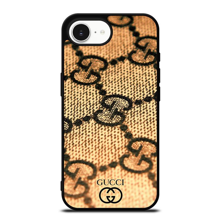 BROWN GUCCI LOGO PATTERN ART iPhone 16e Case Cover