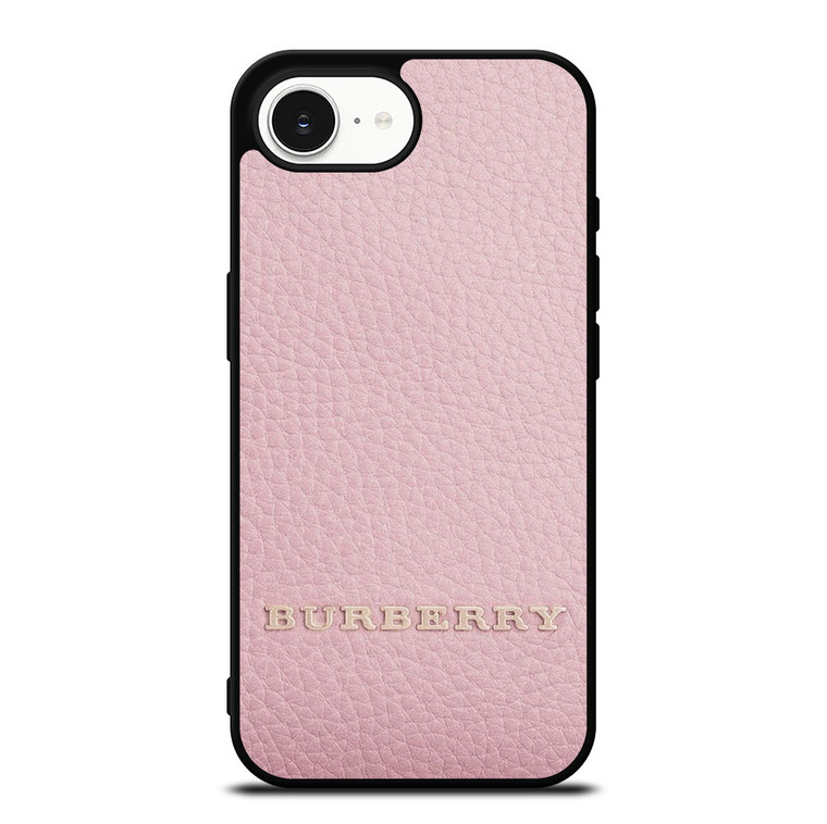 BURBERRY LOGO ON PINK LEATHER iPhone 16e Case Cover