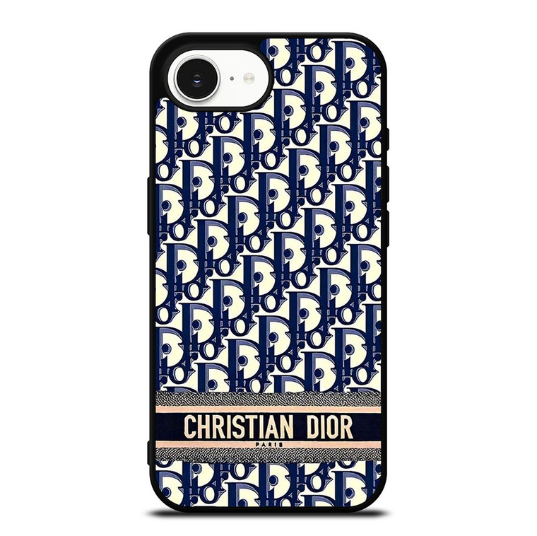 CHRISTIAN DIOR PARIS LOGO PATTERN iPhone 16e Case Cover