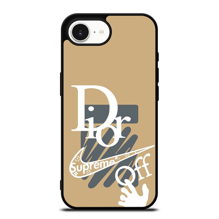 DIOR NIKE SUPREME OFF WHITE LOGO iPhone 16e Case Cover