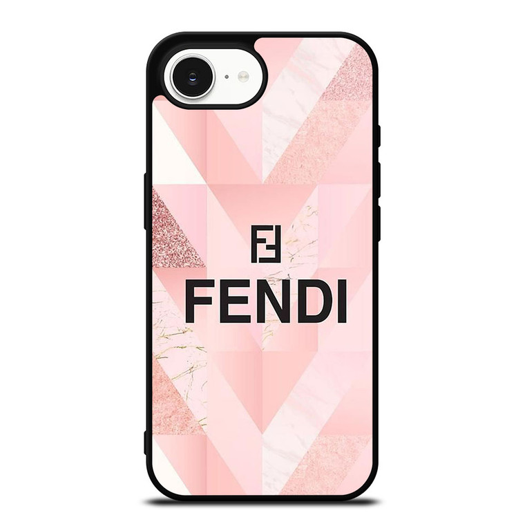 FENDI ROMA PINK TAPESTRY LOGO iPhone 16e Case Cover