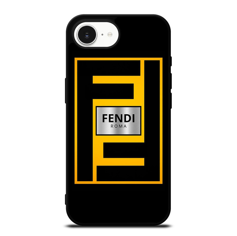 FENDI ROMA YELLOW LOGO iPhone 16e Case Cover