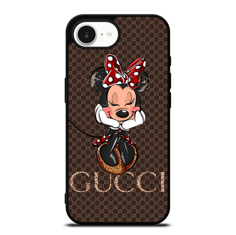 GUCCI LOGO BROWN MINNIE MOUSE DISNEY iPhone 16e Case Cover GUCCI LOGO BROWN MINNIE MOUSE DISNEY iPhone 16e Case Cover