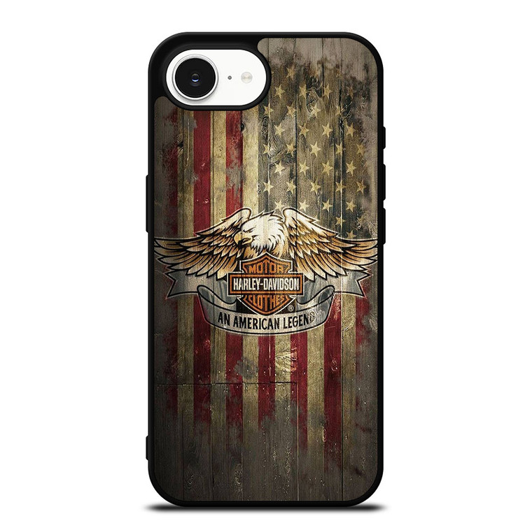 HARLEY DAVIDSON MOTORCYCLES USA WOOD LOGO iPhone 16e Case Cover