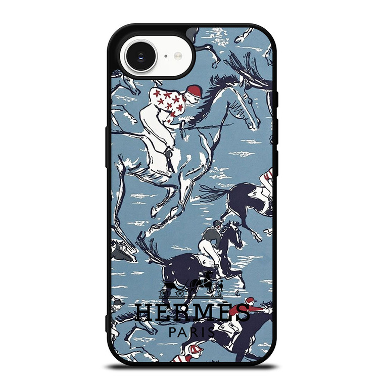 HERMES PARIS PATTERN HORSE iPhone 16e Case Cover