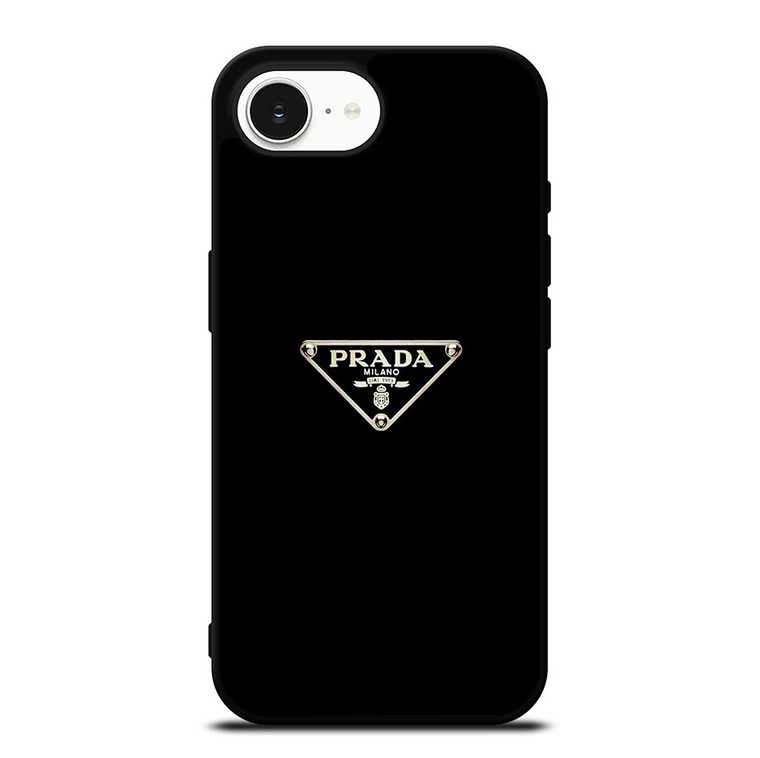 PRADA MILANO BLACK LOGO iPhone 16e Case Cover