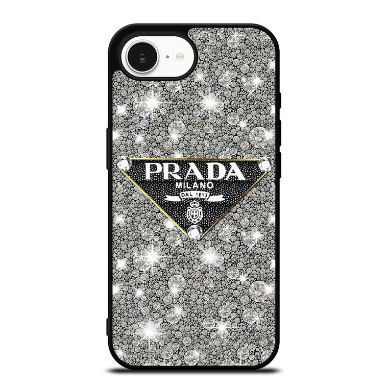 PRADA MILANO LOGO ON DIAMOND iPhone 16e Case Cover