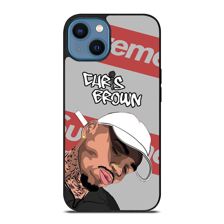 CHRIS BROWN CARTOON SUPREME  iPhone 14 Case Cover CHRIS BROWN CARTOON SUPREME  iPhone 14 Case Cover