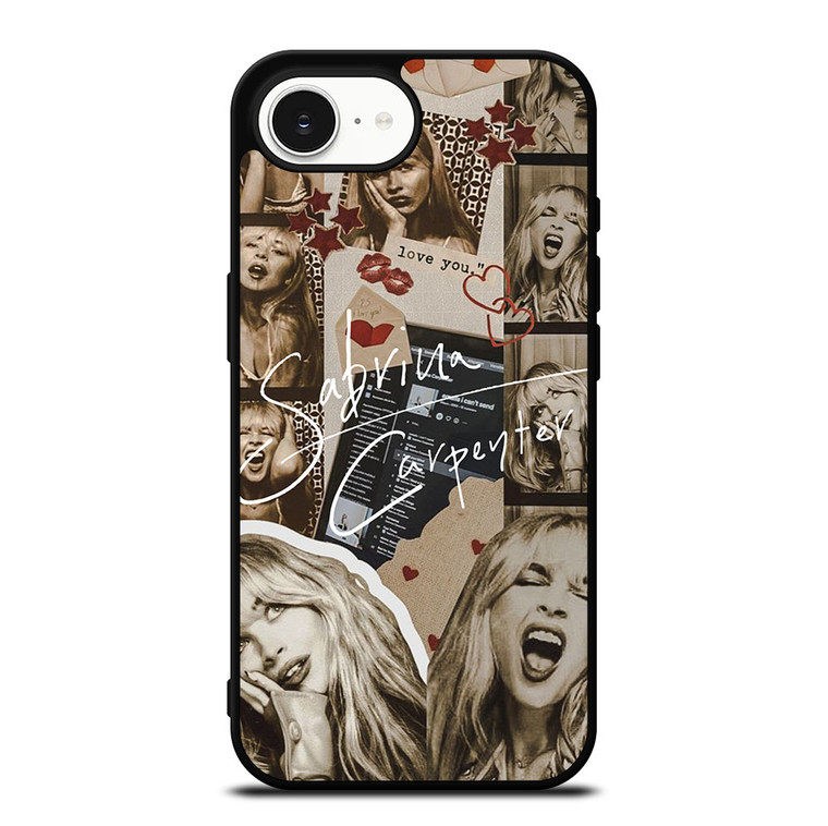 SABRINA CARPENTER BROWN COLLAGE iPhone 16e Case Cover