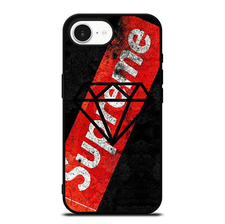 SUPREME X DIAMOND SUPPLY CO BLACK iPhone 16e Case Cover